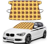 Happy Hippo, Car Windshield Cover, Protective Windscreen Cover - Snow Ice Sun UV Dust Water Resistant - Fit for Most Cars