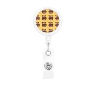 Happy Hippo, Retractable Badge Holder,Badge Reels Holder with ID Clip Alligator Clip