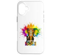 Happy Holi Festival India Colors Elephant Hindu Spring 2025 Case for iPhone 16 Plus