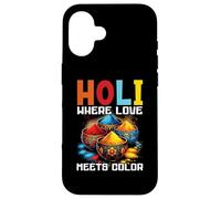 Happy Holi Greetings Hindu Hinduism Indian Festival Case for iPhone 16