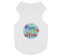 'Happy Holi' Pet Dog/Cat T-Shirt (PT00122035)