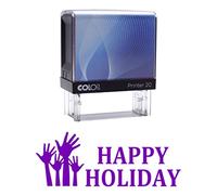 Happy Holiday Self Inking Teacher Stamp Personalized Colop P20 Mini Stamper