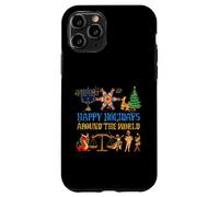 Happy Holidays Around a World Multicultural Celebration Case for iPhone 11 Pro