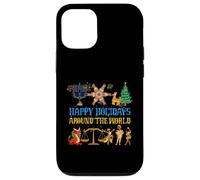 Happy Holidays Around a World Multicultural Celebration Case for iPhone 12/12 Pro