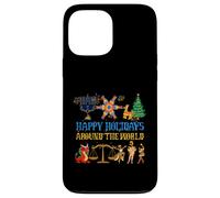 Happy Holidays Around a World Multicultural Celebration Case for iPhone 13 Pro Max