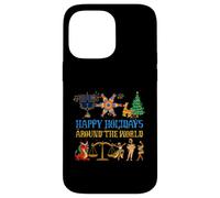 Happy Holidays Around a World Multicultural Celebration Case for iPhone 14 Pro Max