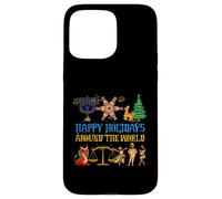 Happy Holidays Around a World Multicultural Celebration Case for iPhone 15 Pro Max