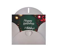 Happy Holidays Greeting Cards For All Occasions - Blank Greeting Cards With Envelopes, Holiday Cards 4x6 Inches (Horizontal) Gray