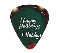 Happy Holidaysguitar Plectrum 12 Piece Set, 3 Thicknesses With Case For Bass Guitar, &Electric Guitar And More.