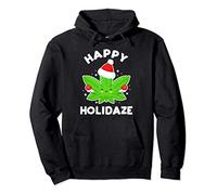 Happy Holidaze - Funny Weed Christmas Pullover Hoodie