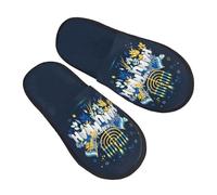 Happy Home Slippers Non Slip Fluffy Slippers Comfy House Slipper For Mens Women Guest M