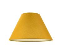 Classic Traditional 10" Ochre Mustard Cotton Coolie Lampshade Suitable for Table Lamp or Pendant | 25cm x 17cm x 10cm by Happy Homewares