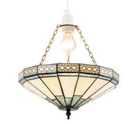 Happy Homewares 1920S Vintage Tiffany Pendant Light Shade With Emerald Green Glass