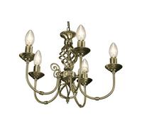 Happy Homewares 5 Light Antique Brass Classic Knot Twist Chandelier Ceiling Light Fitting