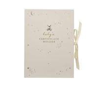 Happy Homewares Adorable Bambino Little Star Cream Birth Certificate Holder - A4 - Baby's Birth Certificate - Perfect for a New-Born Child or Baby Shower