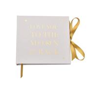Happy Homewares Adorable Bambino Pink Baby Photo Album - 4" x 6" - Love You to The Moon & Back - Perfect for a New Family