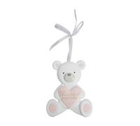 Happy Homewares Adorable Bambino Resin Relief Teddy Bear Decorative Plaque - Beautiful Girl - Perfect for a New-Born's Nursery