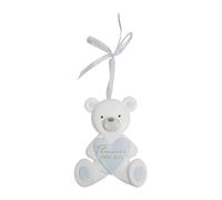 Happy Homewares Adorable Bambino Resin Relief Teddy Bear Decorative Plaque - Precious Baby Boy - Perfect for a New-Born's Nursery