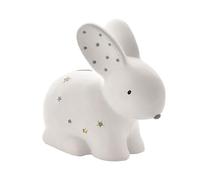 Happy Homewares Adorable Bambino White Resin Children's Decorative Keepsake Money Box - Bunny Rabbit - Perfect for a Little One Saving for a Rainy Day