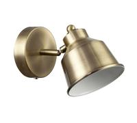 Happy Homewares Modern Antique Brass Wireless Rechargeable Dimmable Spot Wall Light