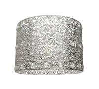 Antique Silver Acrylic Gem Moroccan Style Chandelier Pendant Light Shade Fitting with Transparent Beads | 60w | 24cm Diameter | Quality Made Product by Happy Homewares