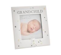 Happy Homewares Bambino Resin Keepsake Photo Frame with Teddy Bear Decoration - 4" x 4" - Grandchild - Perfect for Grandparents-to-Be