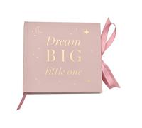 Happy Homewares Beautiful Bambino Baby Pink Photo Album - 4" x 6" - Dream Big Little One - Perfect for a New Family