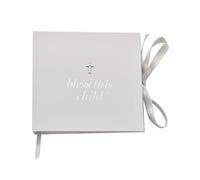 Happy Homewares Beautiful Bambino Grey Baby Keepsake Photo Album - 4" x 6" - Bless This Child - Perfect for a Christening