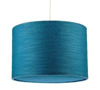 Happy Homewares Biscay Bay Teal Textured Linen Pendant Lighting Shade with Diffuser