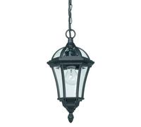 Happy Homewares Black Exterior Hanging Porch Lantern Pendant Light