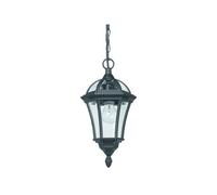 Happy Homewares Black Exterior Hanging Porch Lantern Pendant Light