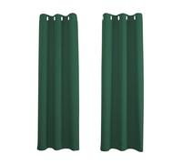 Happy Homewares Black Out Thermal Eyelet Curtains - Room Darkening Polyester 2 Panel Pair in Light Green | Size: 117 cm width x 183 cm drop Happy Homewares Light Green 117 cm width x 183 cm drop