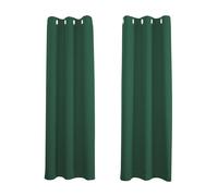 Happy Homewares Black Out Thermal Eyelet Curtains - Room Darkening Polyester 2 Panel Pair in Light Green | Size: 117 cm width x 137 cm drop Happy Homewares Light Green 117 cm width x 137 cm drop