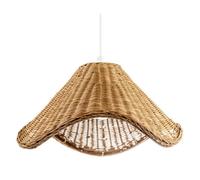 Happy Homewares Boho Rustic Style Woven Natural Rattan Pendant Ceiling Lighting Shade