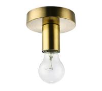 Happy Homewares Antique Brass Ceiling or Wall Light Fitting for Industrial Style Light Bulbs