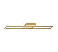 Happy Homewares Brushed Gold LED Ceiling Strip Light Fitting - Ideal for Kitchens