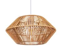 Chic Designer Super Environmentally Friendly Natural Brown Strengthened Paper String Easy Fit Light Shade | 40w Maximum | 32cm x 16cm by Happy Homewares