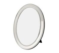 Happy Homewares Contemporary Chic Oval Nickel Plated Metal 4x6 Picture Frame with 3D Dotted Design | For Table or Wall