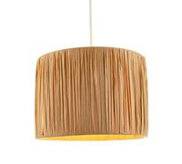 Happy Homewares Classic and Vintage Brown Folded and Tapered Paper Pendant Lamp Shade