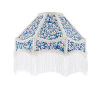 Happy Homewares Classic Victorian Empire Lampshade in Multi Colour Cotton with Tassels