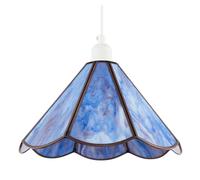 Happy Homewares Classic Lavender Purple Tiffany Glass Easy Fit Pendant Lighting Shade