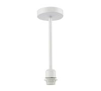 Happy Homewares Classic Matte White Ceiling Light Fixture to Showcase Lamp Shades