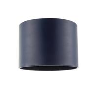 Happy Homewares Classic Faux Leather Drum Lamp Shade with Inner Cotton Lining in Midnight | Size: 10 inches Happy Homewares Midnight 10 inches