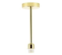 Happy Homewares Classic Polished Brass Ceiling Light Fixture to Showcase Lamp Shades | 12cm x 33cm | Suitable for Shades with E27 Lamp Holder