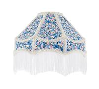 Happy Homewares Classic Victorian Empire Lampshade in Multi Colour Cotton with Tassels