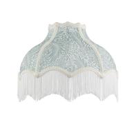 Happy Homewares Classic Victorian Lamp Shade in Light Emerald Green Velvet with Trims | Size: 14 inches Happy Homewares Emerald 14 inches