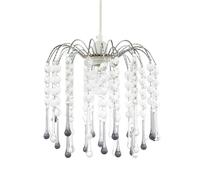 Happy Homewares Classic Waterfall Pendant Shade with Clear & Smoked Black Acrylic Happy Homewares Black