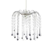 Happy Homewares Classic Waterfall Pendant Shade With Clear And Smoked Black Acrylic