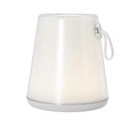 Happy Homewares Compact Modern White LED Colour Changing Rechargeable Touch Table Lamp