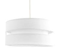 Contemporary Quality White Linen Fabric Triple Tier Ceiling Pendant Lamp Shade | 60w Maximum | Designer Style | 35cm Diameter by Happy Homewares